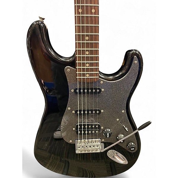 Used Squier Affinity Stratocaster Metallic Black Solid Body Electric Guitar