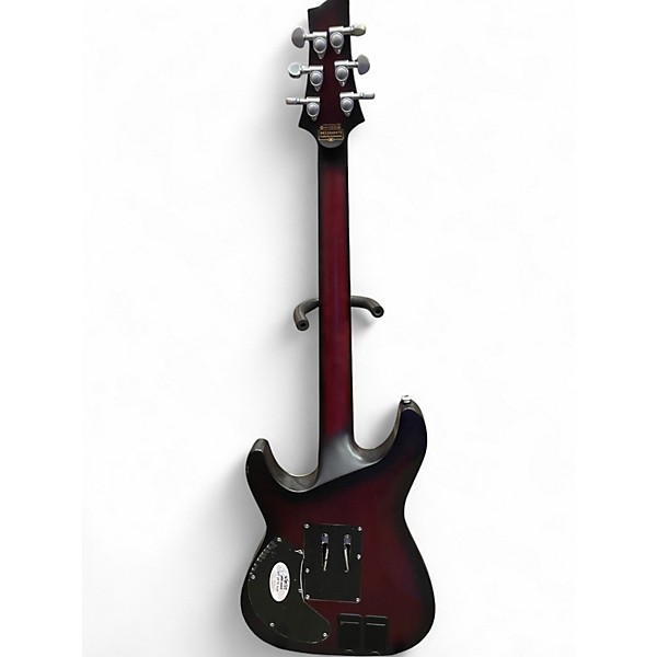 Used Schecter Guitar Research C1 Floyd Rose Platinum Red to Black Fade Solid Body Electric Guitar