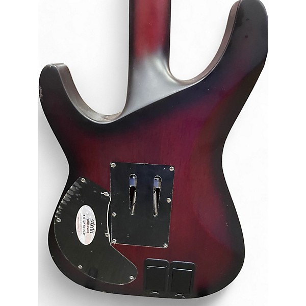 Used Schecter Guitar Research C1 Floyd Rose Platinum Red to Black Fade Solid Body Electric Guitar