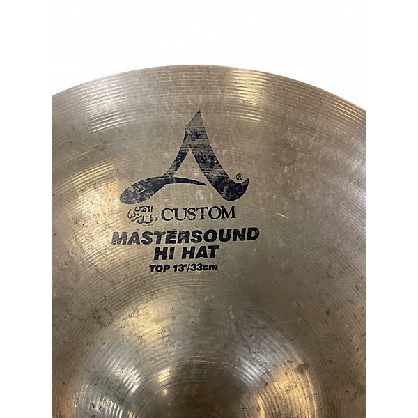 Used Zildjian 13in A Custom Mastersound Hi Hat Pair Cymbal