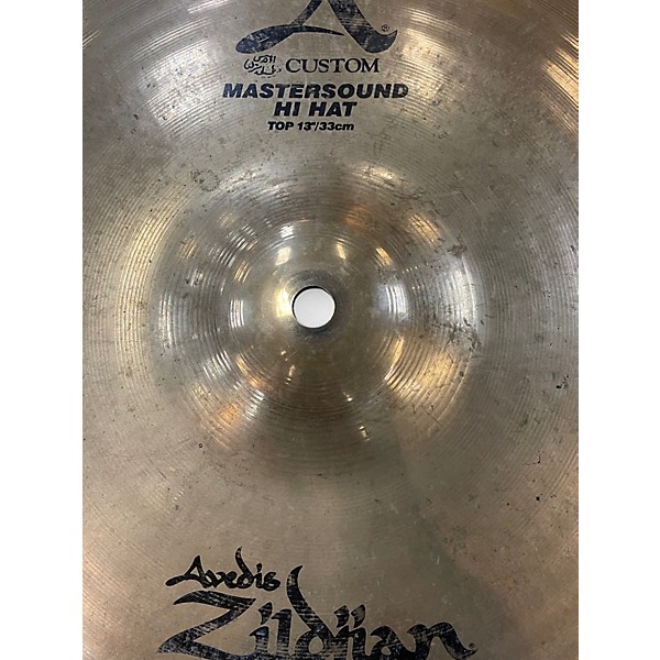 Used Zildjian 13in A Custom Mastersound Hi Hat Pair Cymbal