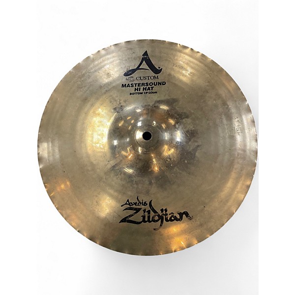 Used Zildjian 13in A Custom Mastersound Hi Hat Pair Cymbal