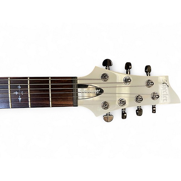 Used 2024 Schecter Guitar Research Demon 7 String White Solid Body Electric Guitar