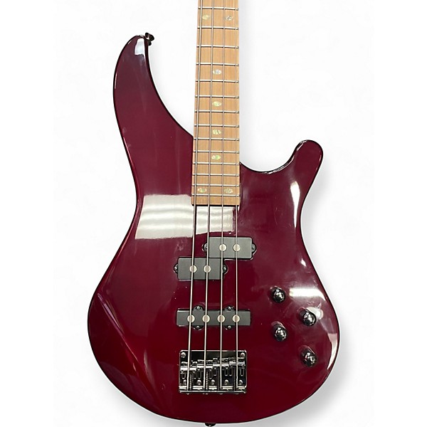 Used Mitchell MB200 Blood Red Electric Bass Guitar