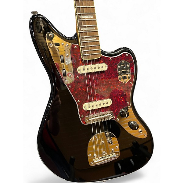 Used Squier Classic Vibe '70s Jaguar Black Solid Body Electric Guitar