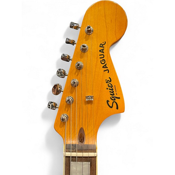 Used Squier Classic Vibe '70s Jaguar Black Solid Body Electric Guitar