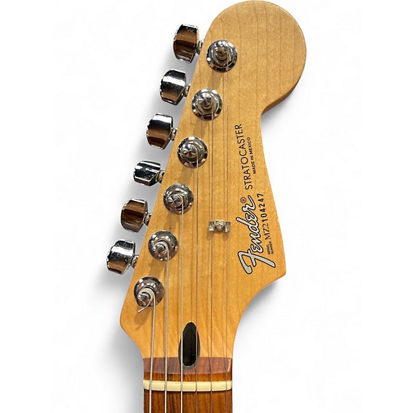 Used 2002 Fender Standard Stratocaster HSS Midnight Wine Solid Body Electric Guitar