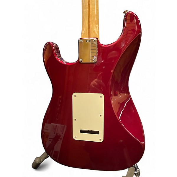 Used 2002 Fender Standard Stratocaster HSS Midnight Wine Solid Body Electric Guitar