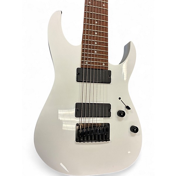 Used Ibanez RG8 8 String White Solid Body Electric Guitar