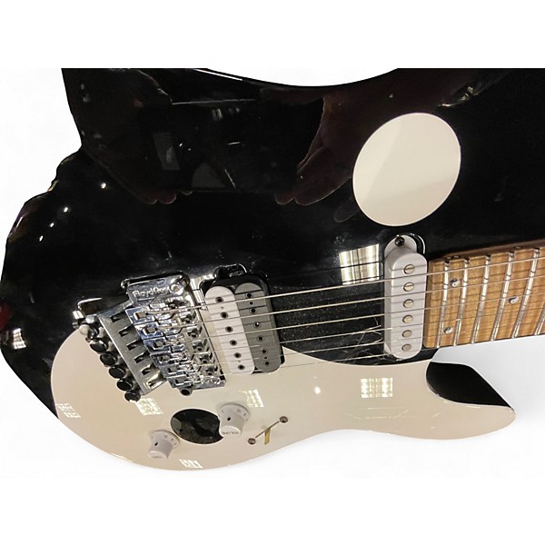Used Kiesel Jason Becker Yin Yang Signature Black and White Solid Body Electric Guitar