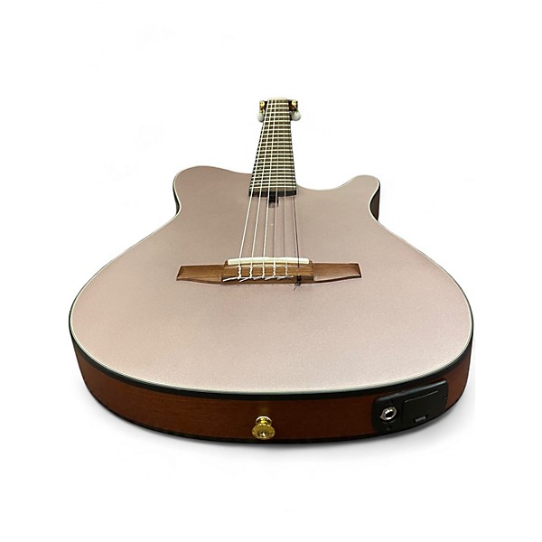 Used Ibanez FRH10N Rose Gold Metallic Flat Classical Acoustic Electric Guitar
