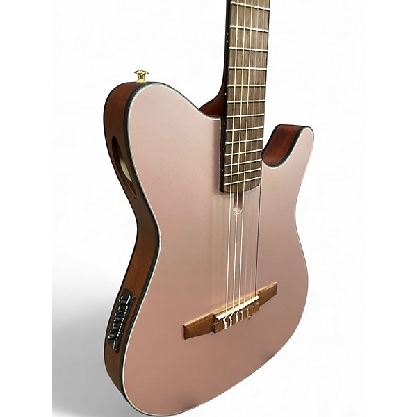 Used Ibanez FRH10N Rose Gold Metallic Flat Classical Acoustic Electric Guitar