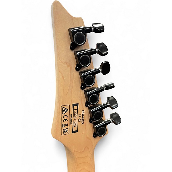 Used Ibanez RGA42EX Black Aurora Burst Solid Body Electric Guitar