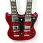 Used Cozart 6/12 DOUBLE NECK Wine Red Solid Body Electric Guitar