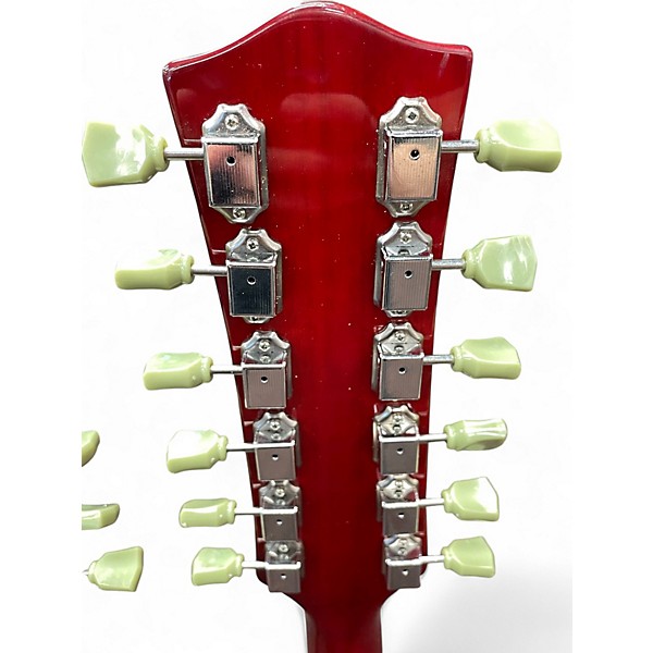 Used Cozart 6/12 DOUBLE NECK Wine Red Solid Body Electric Guitar