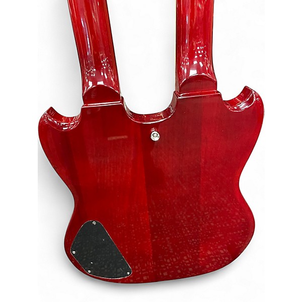 Used Cozart 6/12 DOUBLE NECK Wine Red Solid Body Electric Guitar