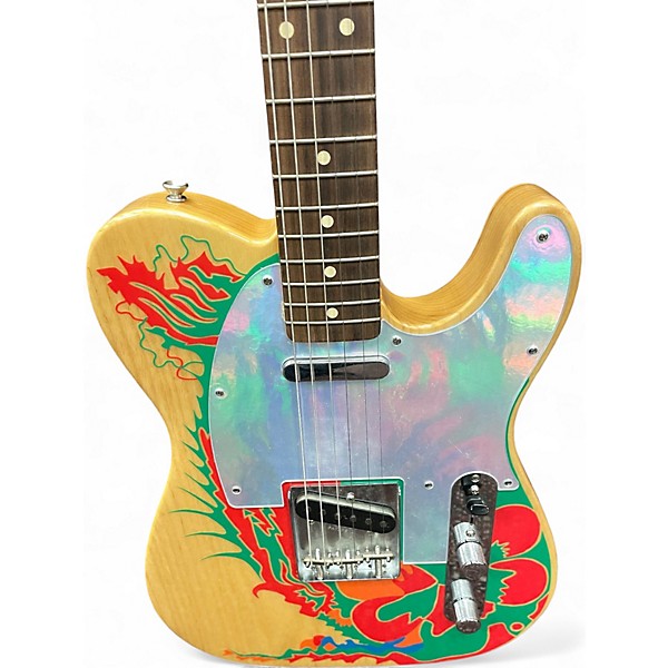 Used Fender Jimmy Page Dragon Art Telecaster Natural Solid Body Electric Guitar