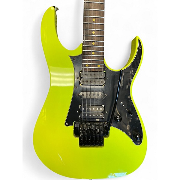 Used 2012 Ibanez RG2XXV RG 25th Anniversary Yellow Solid Body Electric Guitar