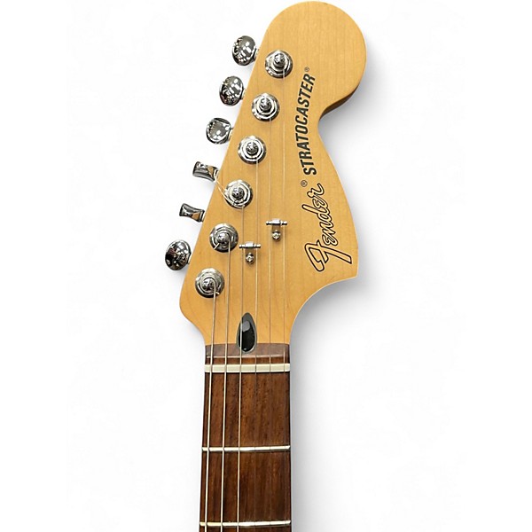 Used Fender Deluxe Stratocaster BLACK Solid Body Electric Guitar