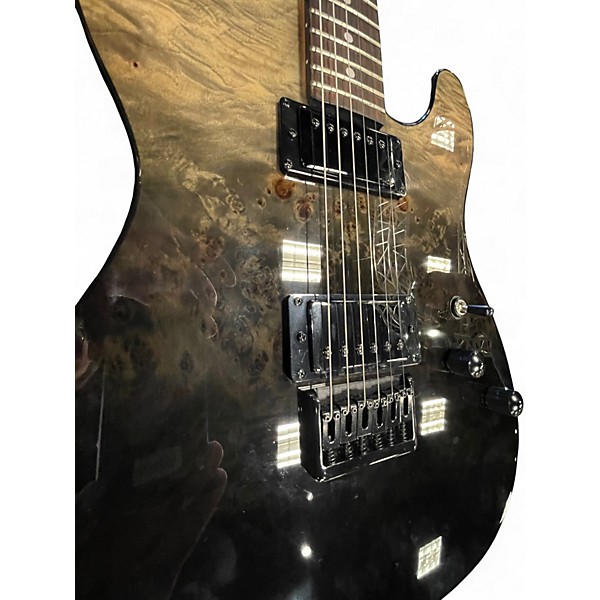 Used Schecter Guitar Research PT BLACK FADE BURST BURL Solid Body Electric Guitar