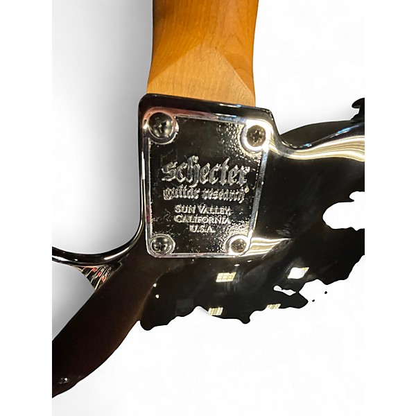 Used Schecter Guitar Research PT BLACK FADE BURST BURL Solid Body Electric Guitar