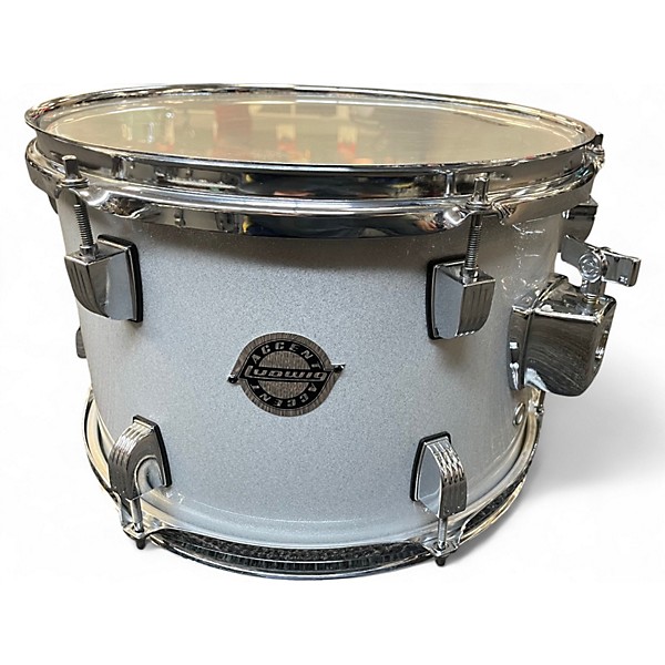 Used Ludwig 5 Piece Accent WHITE SPARKLE Drum Kit