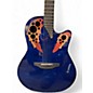 Used Ovation CE44P CELEBRITY Trans Blue Acoustic Electric Guitar