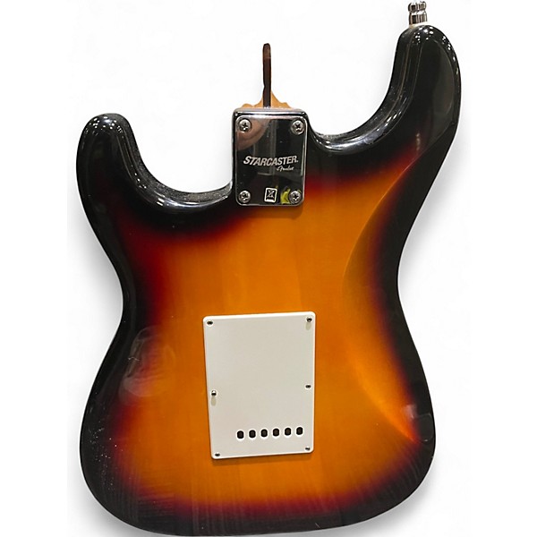 Used Starcaster by Fender Stratocaster 3 Tone Sunburst Solid Body Electric Guitar