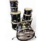 Used Rogers 9 Piece DRUMS BLACK Drum Kit thumbnail