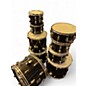 Used Rogers 9 Piece DRUMS BLACK Drum Kit