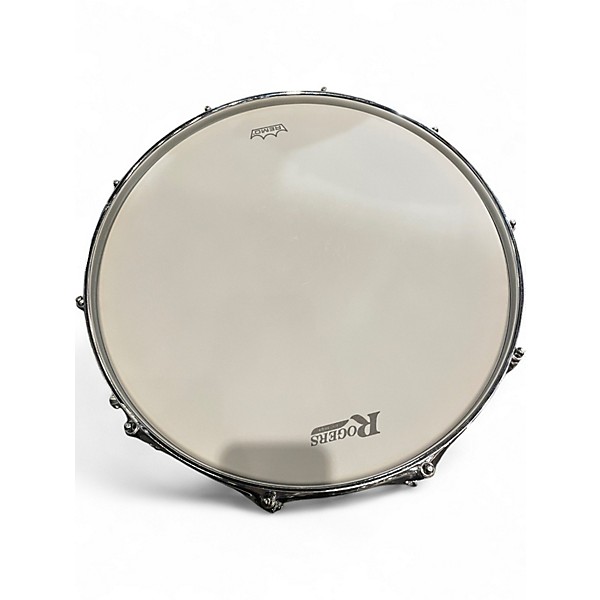 Used Rogers 14in  Dyna-Sonic Snare Drum  Brass Drum