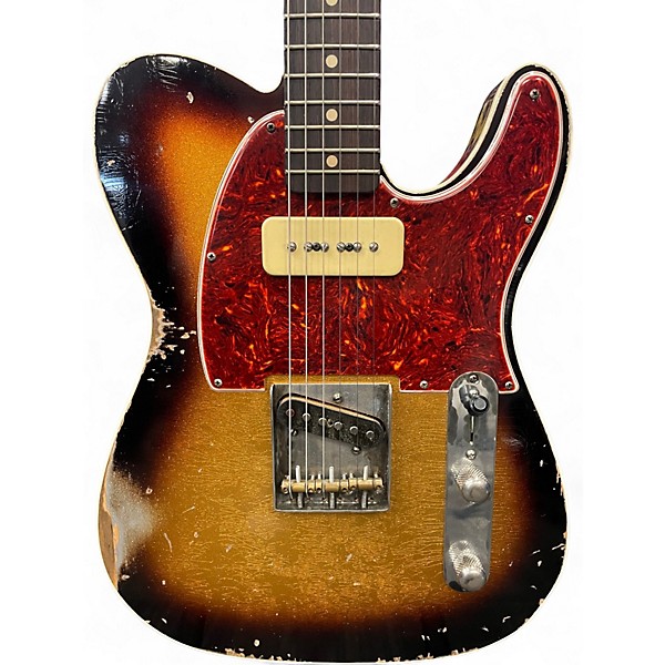 Used LsL Instruments BADBONE 190 ARMADILLO SUNBURST SPARKLE RELIC Solid Body Electric Guitar