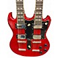 Used Cozart SG 6/12 Double Neck Red Solid Body Electric Guitar