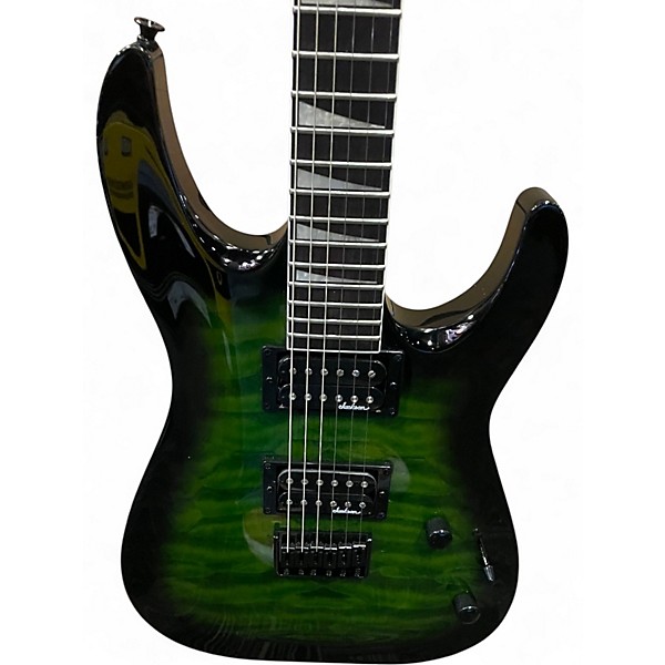 Used Jackson JS32Q TRANS GREEN Solid Body Electric Guitar