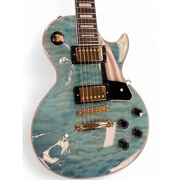Used Epiphone Les Paul Custom Ocean Blue Solid Body Electric Guitar