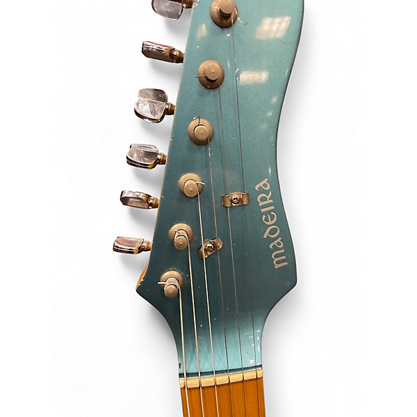 Used Madeira By Guild EG-60 Blue Solid Body Electric Guitar