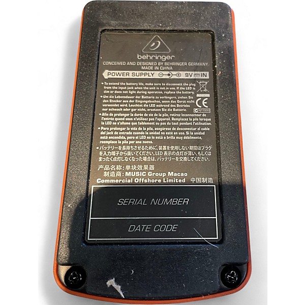 Used Behringer SF300 Super Fuzz Effect Pedal