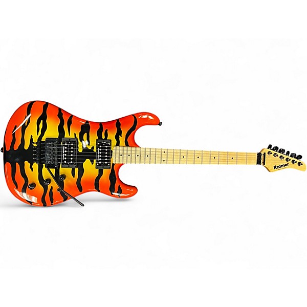 Used Kramer pacer ltd tiger finish Yellow Tiger Solid Body Electric Guitar