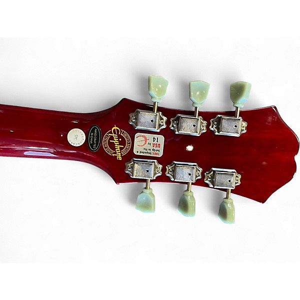 Used 2017 Epiphone ES335 Pro Cherry Hollow Body Electric Guitar