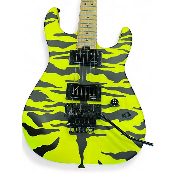 Used Charvel SATCHEL SIGNATURE PRO MOD DK22 HH FR FISHMAN FLOYD ROSE YELLOW BENGAL Solid Body Electric Guitar