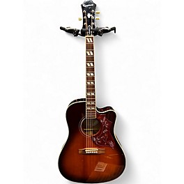 Used Epiphone Hummingbird Performer Pro 2 Tone Sunburst Acoustic Electric Guitar