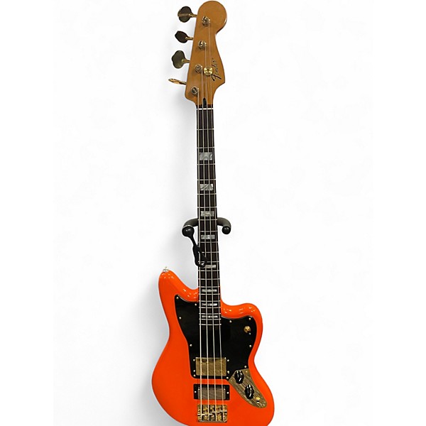 Used Fender Mike Kerr Signature Jaguar Bass Tiger Blood Orange Electric Bass Guitar