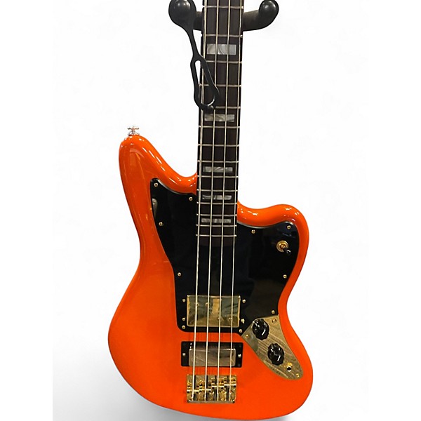 Used Fender Mike Kerr Signature Jaguar Bass Tiger Blood Orange Electric Bass Guitar