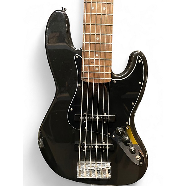 Used Squier Affinity Jazz Bass VI 6 String Black Electric Bass Guitar