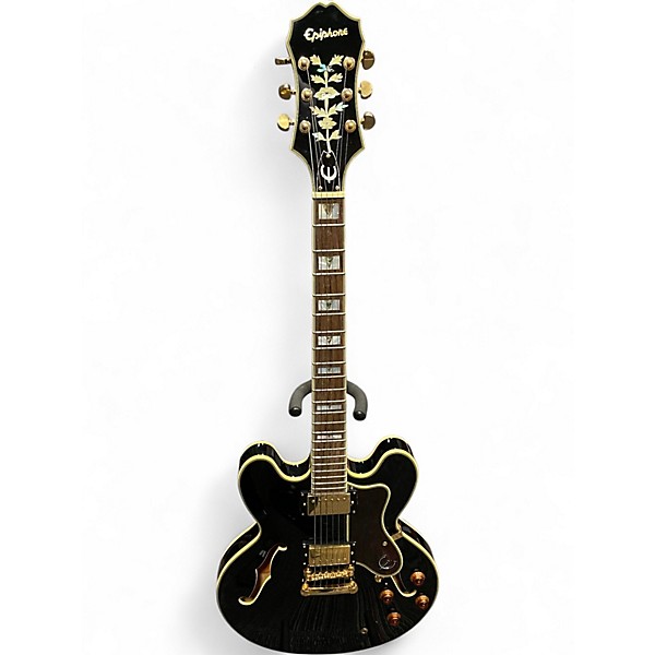 Used Epiphone Sheraton II Black Hollow Body Electric Guitar