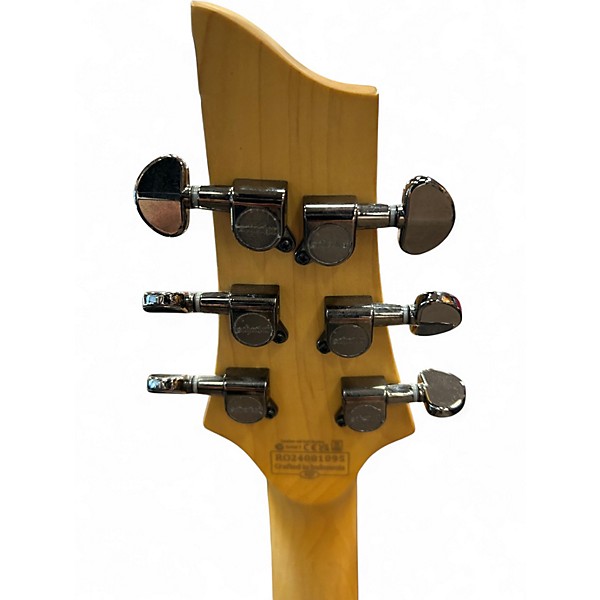 Used Schecter Guitar Research DEMON 6 Crimson Red Burst Solid Body Electric Guitar