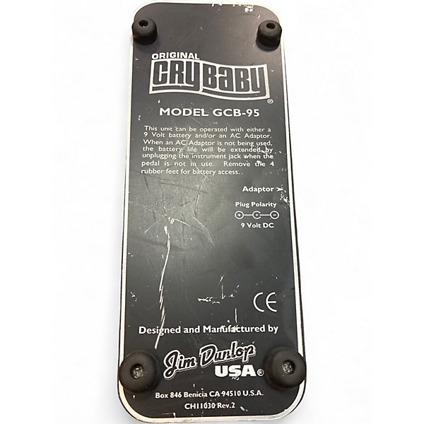 Used Dunlop GCB95W Original Crybaby Wah Effect Pedal