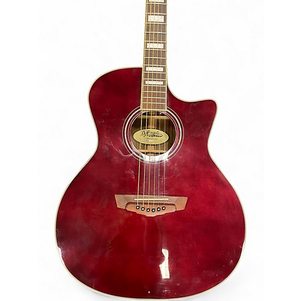Used D'Angelico Premier Series Acoustic Wine Red Acoustic Electric Guitar