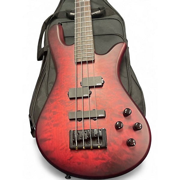 Used 2025 Spector NS PULSE Trans Red Electric Bass Guitar