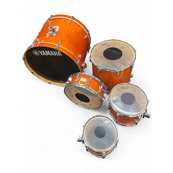Used Yamaha 5 Piece Stage Custom Orange Drum Kit
